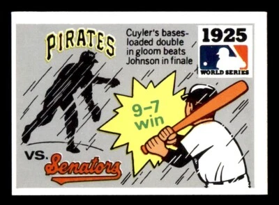 1971 Fleer World Series Baseball #23 1925 Pirates vs. Senators NM *d2 - Image 1 of 2