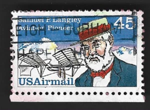 Scott# C118 45c Samuel Langley - Aviation Pioneer with slogan cancel - (A-1) - Picture 1 of 2