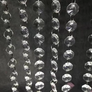 33FTx2 Garland Diamond Strand Acrylic Crystal Bead Curtain Wedding Party Decor - Picture 1 of 5