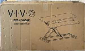 VIVO Moniteur de bureau sur pied réglable en hauteur noir 32" SitStand DESK-V000K - Photo 1/18