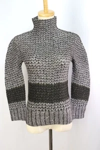 ISSEY MIYAKE me Gray Pleats High Neck Long Sleeve Top 072 5858 - Picture 1 of 6