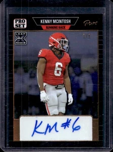 2023 Leaf Pro Set Pure Kenny McIntosh Clear Gold XRC Rookie Auto #1/1 - Picture 1 of 2