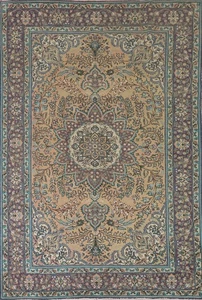 Handgefertigter traditioneller Vintage Vorleger 7x10 Medaillon Wohndeko Zimmergröße Teppich - Bild 1 von 24