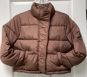 GB Girls Puffer Jacket Size L, Brown, Retail $59, New - Picture 1 of 4