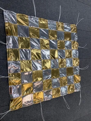 4x4 4x4ft 1.2x1.2m SILVER/GOLD CHECKERBOARD with Carrying bag for U.S. buyers - Image 1 of 4
