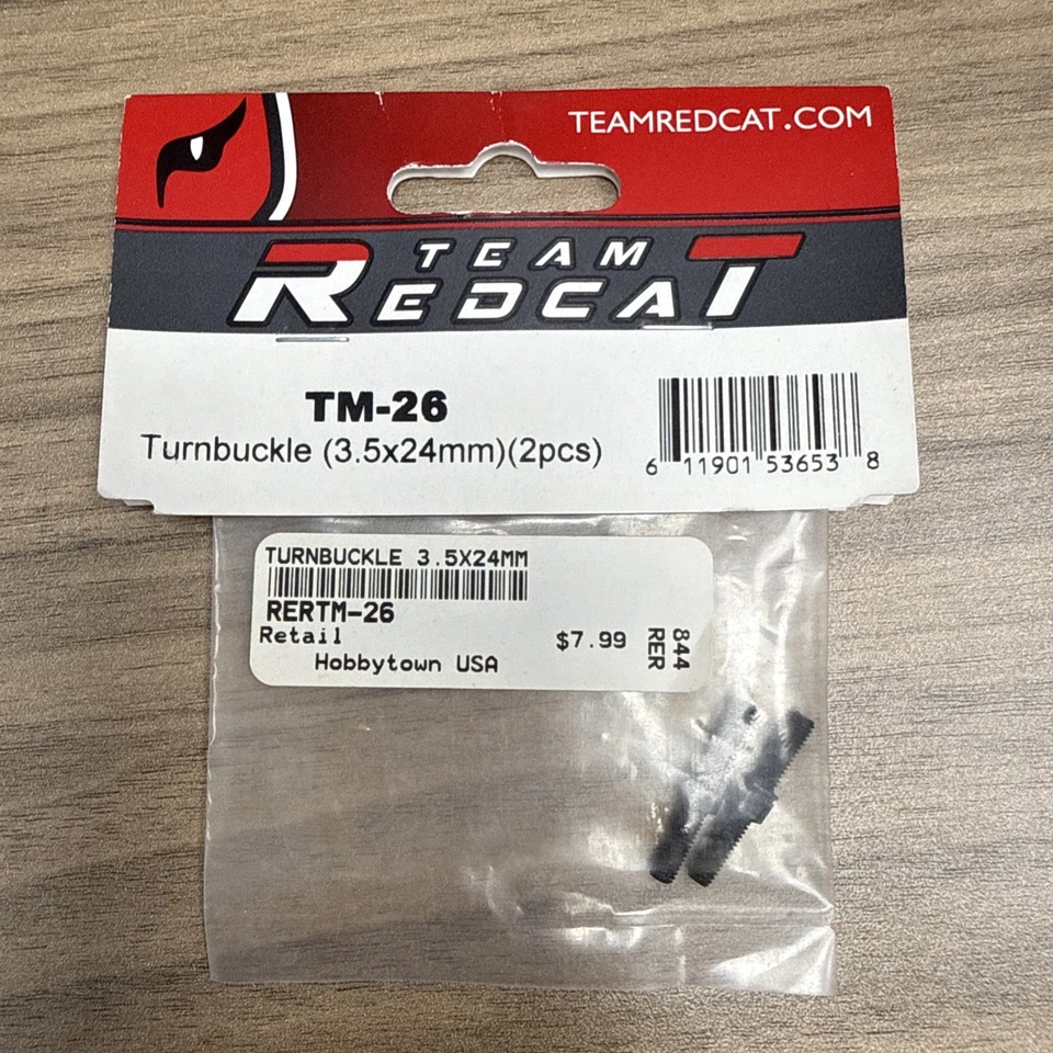 Redcat Racing RERTM-26 Turnbuckle 3.5x24mm (2pc) *NEW* - Image 1 of 1