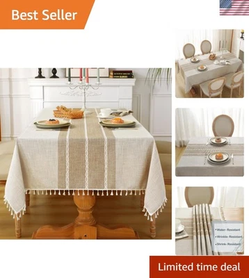 Mantel impermeable estilo granja 70''x55"" para eventos interiores y exteriores Foto 1 de 4