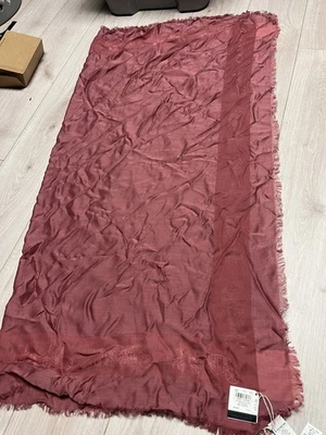 Coach Lightweight Red Frayed Edge Scarf - Image 1 of 4