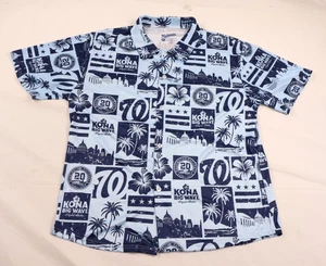 Washington Nationals Adult Men's 2XL (XXL) SGA 6/16 Hawaiian Kona Big Wave Shirt - Picture 1 of 9