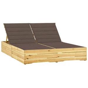 Madera de Pino Impregnada Tumbona Doble Cojin Hamaca Piscina Multicolor vidaXL - Imagen 1 de 135