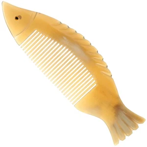 Peine de hueso de pez peines de cuerno para mujer cabello antiestático artesanía fina para mujer - Imagen 1 de 10