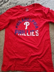 Camiseta Philadelphia Phillies Juvenil Roja Clásica Manga Corta Moda Nueva con Etiquetas - Imagen 1 de 3