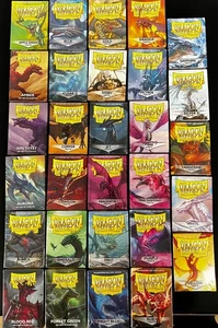 6 new 100 ct pk Dragon Shield Matte Blood Red Blue Emerald Gold Orange Silver - Picture 1 of 3
