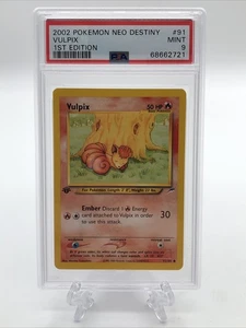 Pokemon Vulpix Neo Destiny 1st Edition PSA 9 Graded Trading Card - Picture 1 of 2