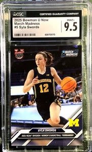 Bowman U Now March Madness CGC 9,5 Syla Swords Michigan 5 2025 - Imagen 1 de 2