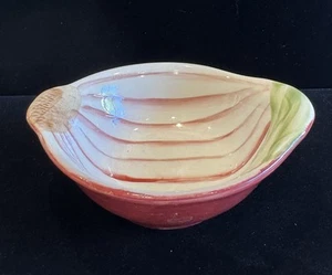 Pier 1 Ceramic Red Onion Shaped Snack Dip Condiment Bowl Party Ware - Picture 1 of 7