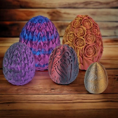 Dragon Egg impresso em 3D - Multicolorido - Vários estilos em estoque! - Imagem 1 de 4