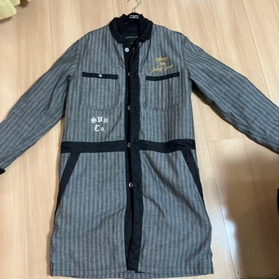 Abrigo Chester a Rayas SVG Archives Neighborhood XL Gris Negro Foto 1 de 4