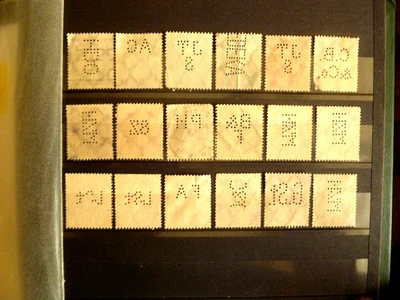 German Empire, 1900-1920 w/authentic, various perfin cancellations, see 2 scans. - Image 1 of 2