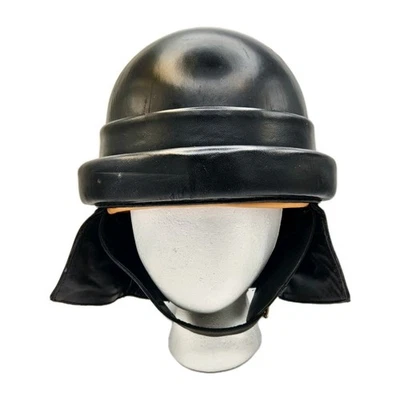 CASCO CISTERNA DE CUERO MILITAR ITALIANO M-35 DE LA SEGUNDA GUERRA MUNDIAL O POSGUERRA ORIGINAL 1964 Foto 1 de 4