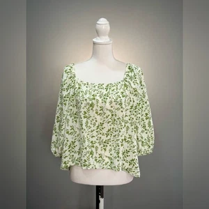 Blusa Campesina Floral Blanca If She Loves Talla L - Imagen 1 de 5