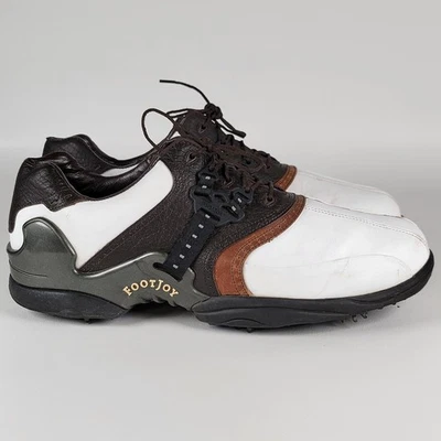 Footjoy LT Series White & Brown Saddle Golf Shoes Mens Size 13 M 54705 - Image 1 of 4