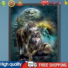 Oil Paint By Numbers Wolf Frameless Picture Craft Kits for Home Living Room