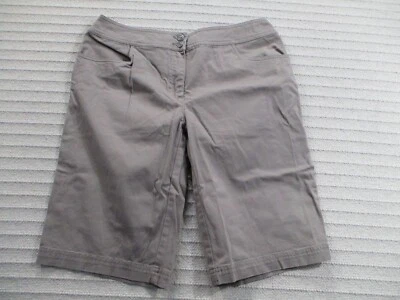 Pantalones Cortos Mujer Chicos 0.5 Marrón Chino Bolsillos Elastizados Dos Botones Algodón Sólido Foto 1 de 4