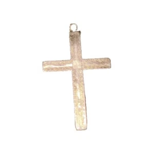 Dije colgante cruz 1937 grabado en oro de 10 quilates para collar - pequeño - Imagen 1 de 9