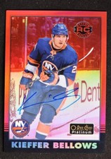 2021-22 OPC Platinum Update Retro Red Rainbow Auto Rookie #R-57 Kieffer Bellows