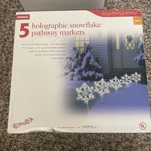 5 Holographic Snowflake Pathway Markers  - Picture 1 of 5