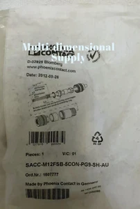 1 PIEZA NUEVO SACC-M12FSB-5CON-PG9-SH-AU 1507777 #WAT - Imagen 1 de 2