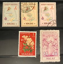 MACAU postage stamps 5 old different