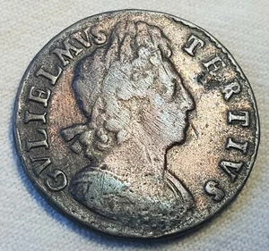 1699 William III Half Penny Copper Coin Nicely Toned Lot HP05 - Picture 1 of 4