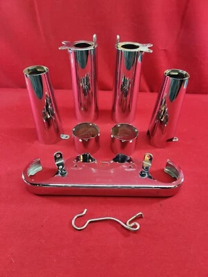 Kit de cubierta de tubo de extensión de horquilla delantera cromado Kawaksaki Vulcan VN1500 1996-2008 OEM Foto 1 de 4