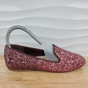 Birdies Shoes Womens 4 The Starling Rose Pink Glitter Sparkle Slip On Flats - Picture 1 of 12