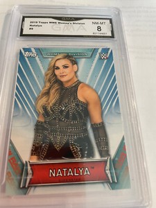 NATALYA 2019 TOPPS WWE WOMEN'S DIVISION # 9 GRADED 8 L@@@K