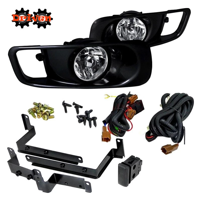 Kit de farol de neblina transparente interruptor de chicote de fios preto para 99-00 Honda Civic 2/3/4 Dr EK EM  - Imagem 1 de 1