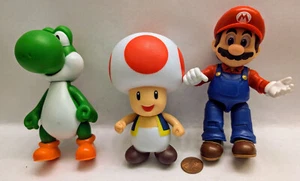 Nintendo Super Bros,MARIO 5" Figure lot.+TOAD+green YOSHI.Jakks Pacific.movie. - Imagen 1 de 5