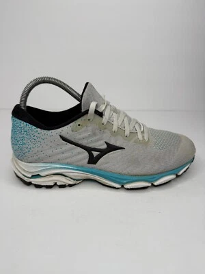 Mizuno Womens Wave Inspire 16 Waveknit Gray Blue Running Sneaker Shoes Size 8 - Image 1 of 4