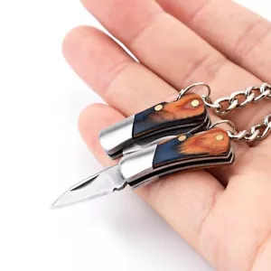 Coltello da tasca pieghevole perfetto regalo di alta qualità, coltello portachiavi piccolo, compatto - Foto 1 di 10