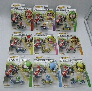 2019 HOT WHEELS MARIO KART Set of 9 MARIO KOOAPA TROOPA TOAD PEACH WARIO - Picture 1 of 6