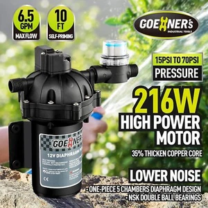 RV Fresh 12V Water Pump 6.5GPM 70PSI Five Chamber Self-Priming For Marine Yacht - Picture 1 of 6