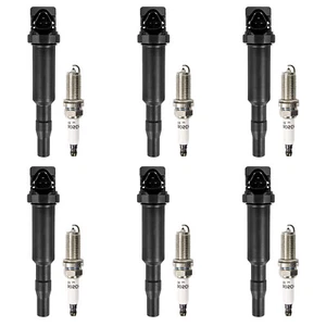 6x Bobina de encendido y bujía UF592 para 06-13 BMW 128i 335i 328i 528i 535i X3 X5 - Imagen 1 de 7