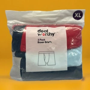 Deal Worthy Big Boy's Mid-Rise Boxer Briefs 3 Pack Underwear Sz XL (14) - Picture 1 of 3