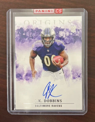 JK Dobbins 2020 Panini Origins Rookie Autograph #RA-JK On Card Sealed Auto! - Image 1 of 2