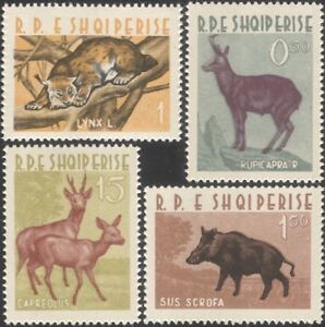 Albania 1962 Lynx/Deer/Boar/Chamois/Animals/Nature/Wildlife/Cat 4v set (n45307w)