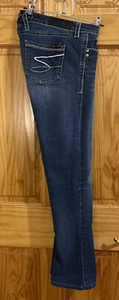 Seven7 Rocker Slim Boot Cut Low Rise Dark Wash Woman’s Size 6P Jean - Picture 1 of 8