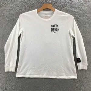 Nike Long Sleeve Tee Tshirt Top Womens Youth L White Casual Pullover Long Sleeve - Picture 1 of 22