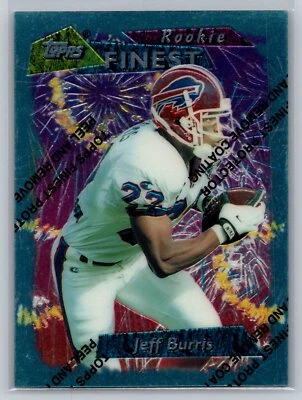 1995 Topps Finest #9 Jeff Burris Rookie RC BILLS - Image 1 of 2
